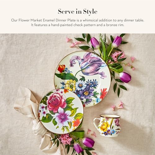 Stunning Enamel Dinner Plate