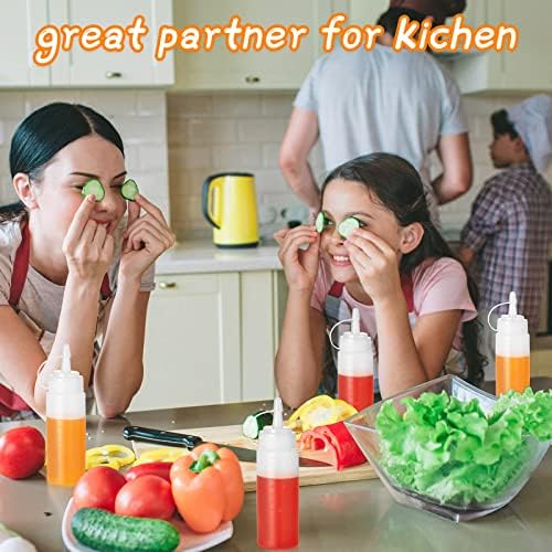 Perfect for Cooking 60pcs 4oz Squeeze Bottles Set