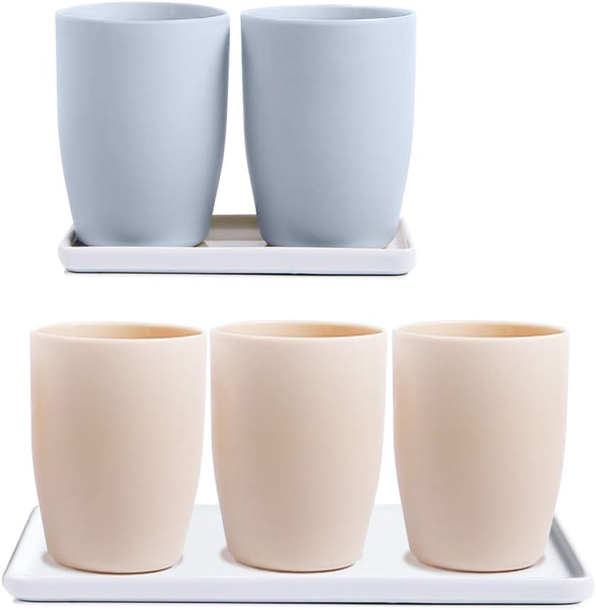 White Ceramic Vanity Tray Small Rectangle Bathroom Organizer