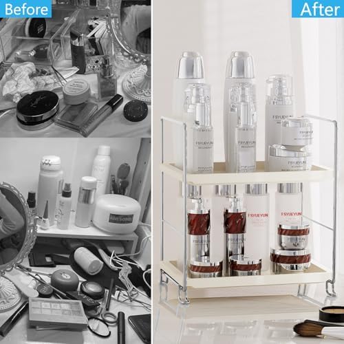 FSyueyun 2-Tier Sliver Bathroom Counter Organizer