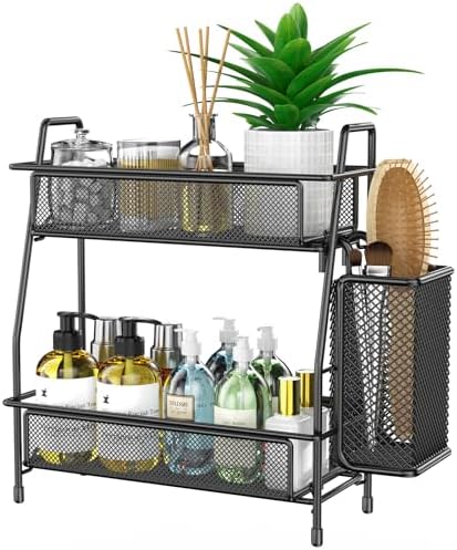 Bath Organizer 2-Tier Storage Tray for Countertops