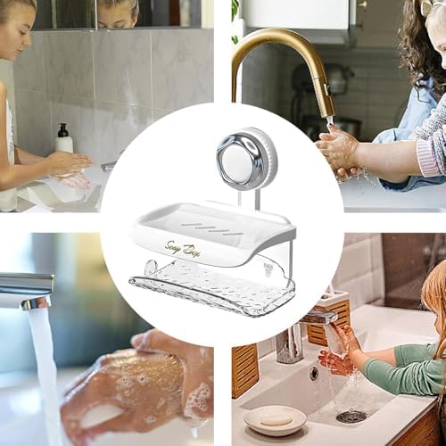 Suction Soap Holder compact for bathroom organization