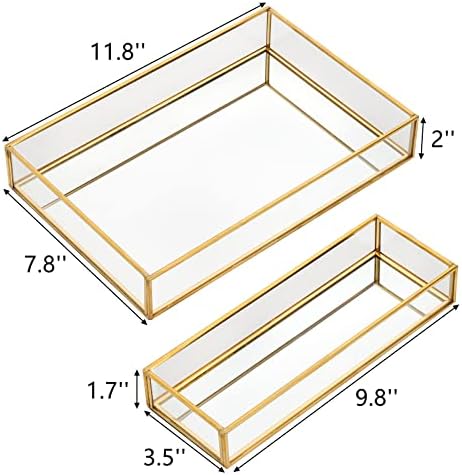 2-Pack Gold Overflow Perfume Trays Set