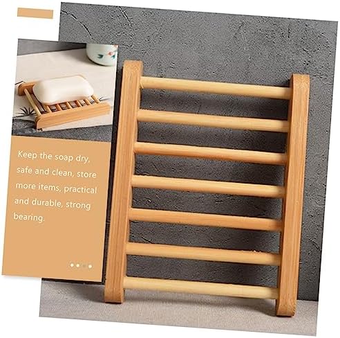 HEALLILY Wooden Soap Rack Elegant Draining Design for Bathroom Countertop Use