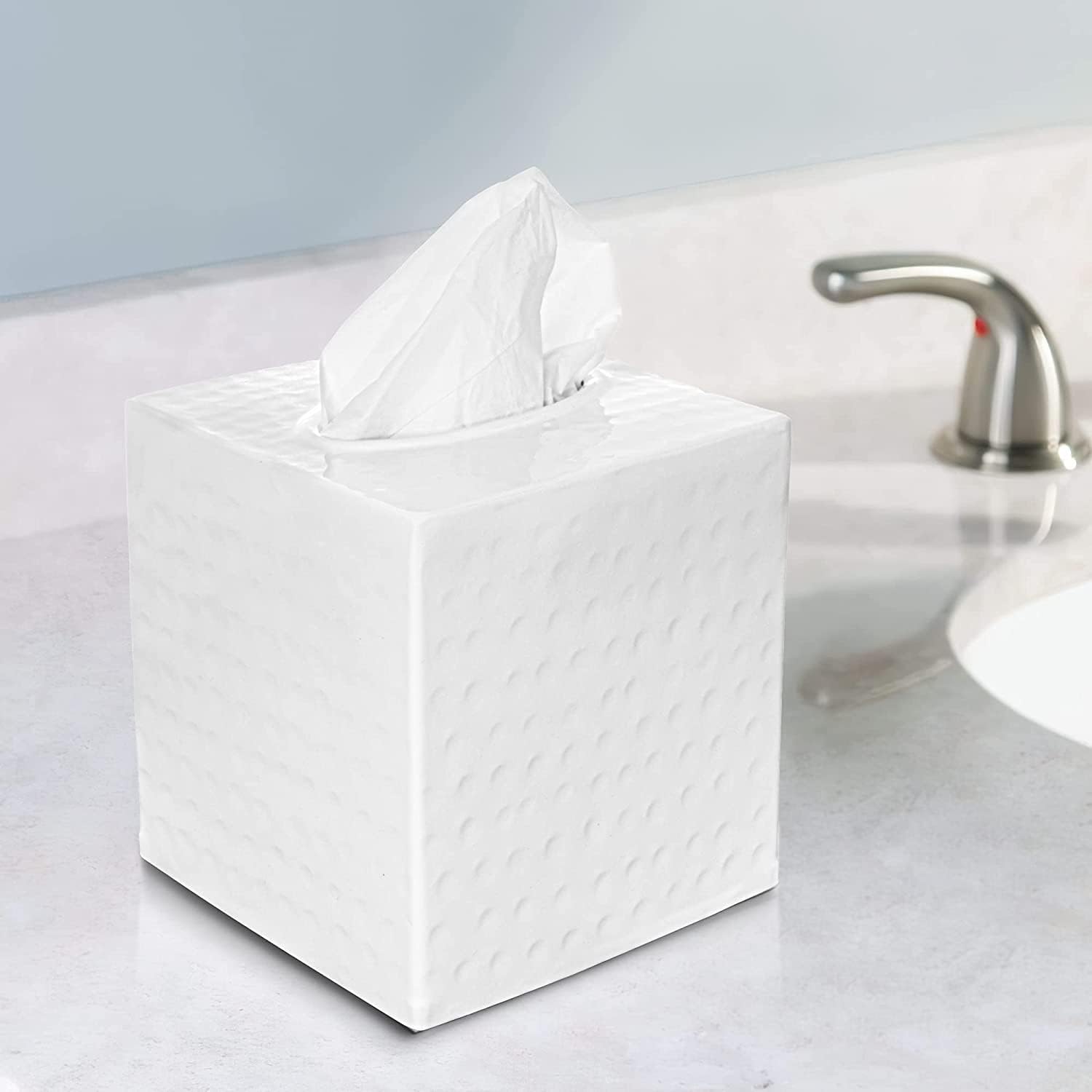 Beautiful Hand-Hammered Tissue Box Cover