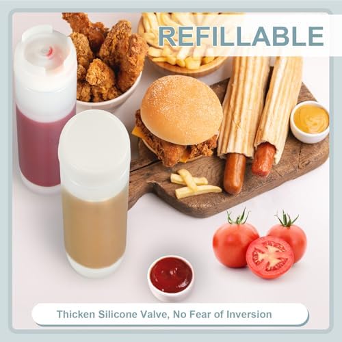 4 Pcs 24 oz Inverted Plastic Squeeze Bottles