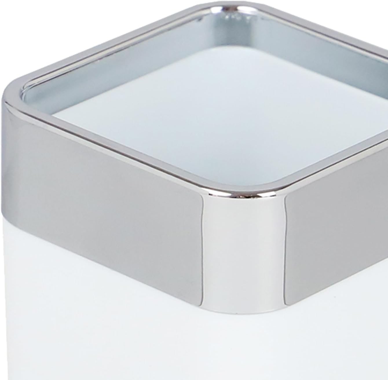 Home Basics Square Matte White Chrome Tumbler
