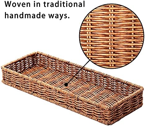 Rattan Bathroom Tray for Storage Decor