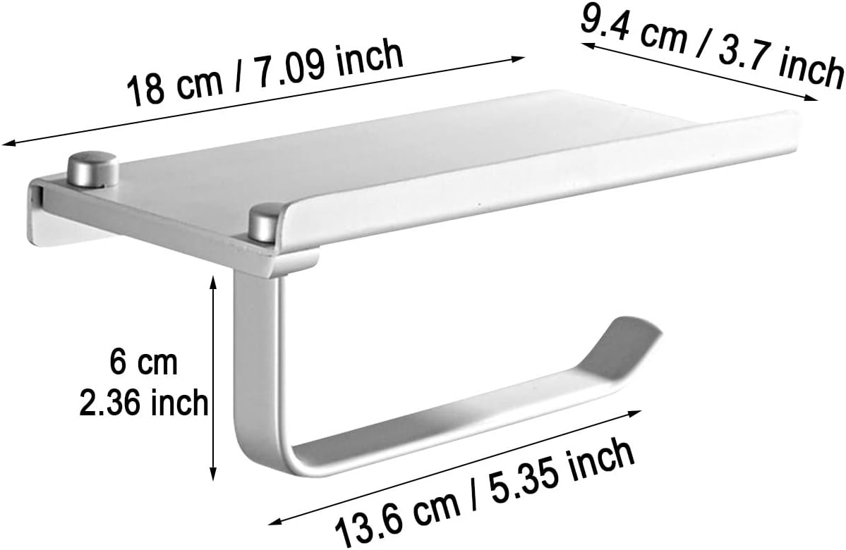 Stylish Toilet Paper Holder Phone Shelf Wall-Mounted Holder