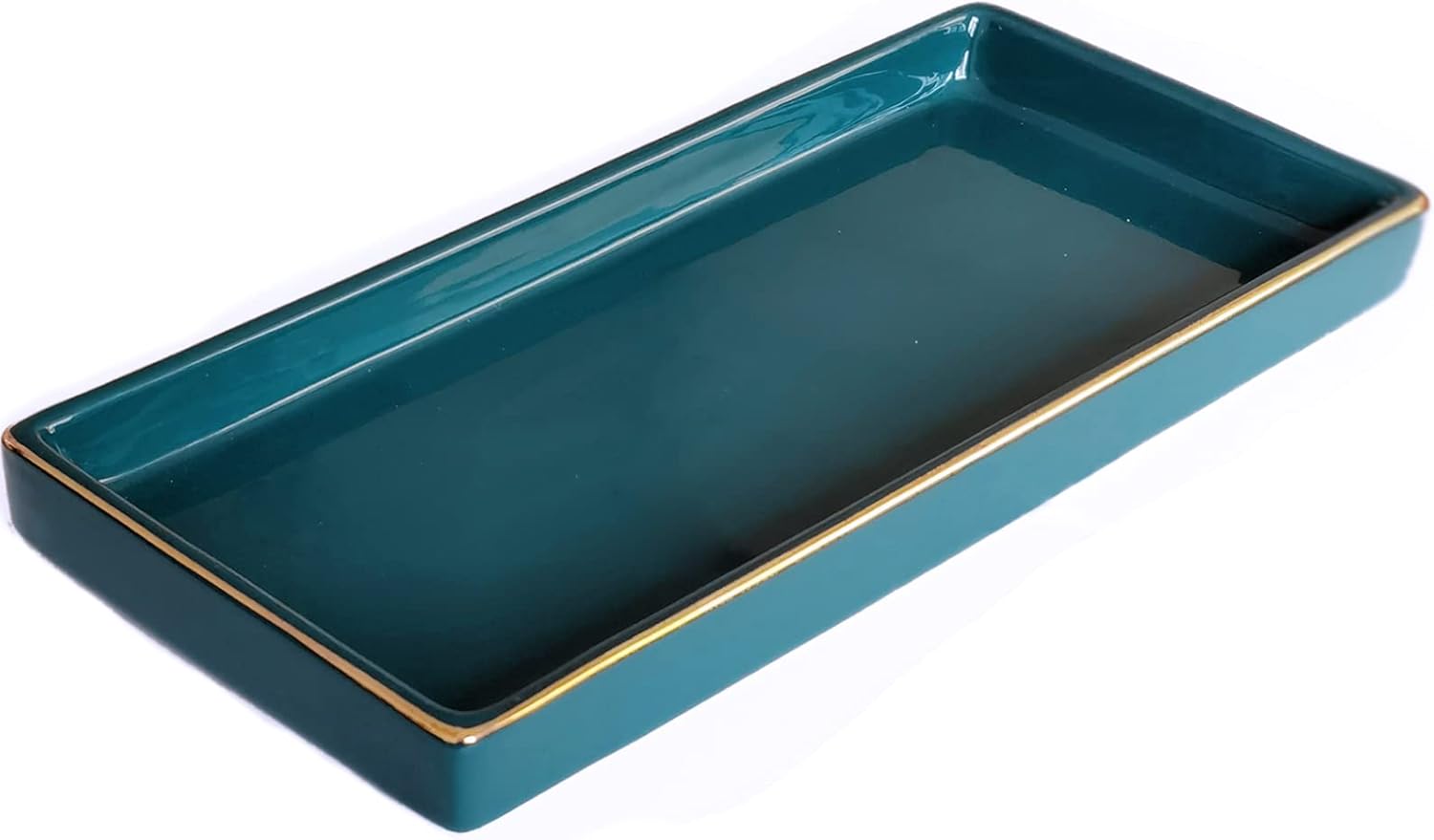 HANKOR 10 x 5 Ceramic Bathroom Tray for Countertops