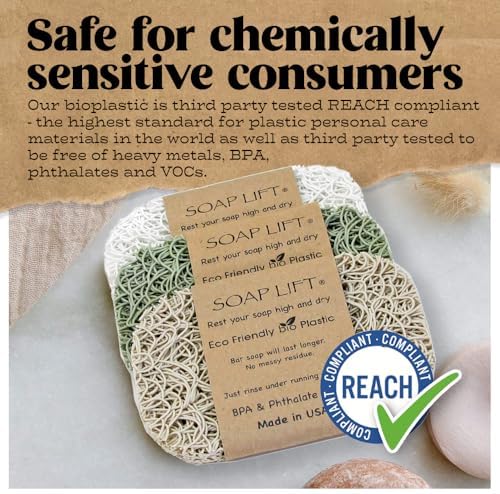 Soap Bar Holder with BPA-Free Bioplastic Design