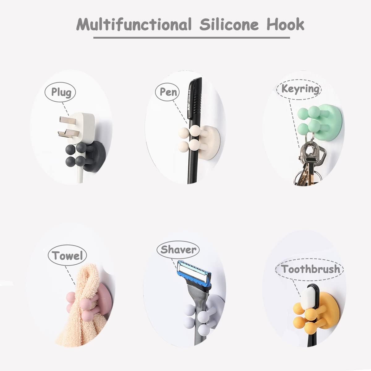 4 Pcs Silicone Waterproof Toothbrush Holders