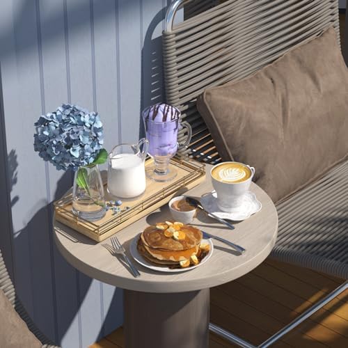 Elegant Oak Kitchen Tray for Morning Routine