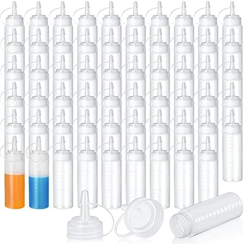 Perfect for Cooking 60pcs 4oz Squeeze Bottles Set