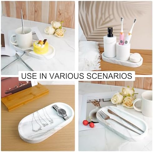NANSHOP - Natural Travertine Marble Bathroom Vanity Tray