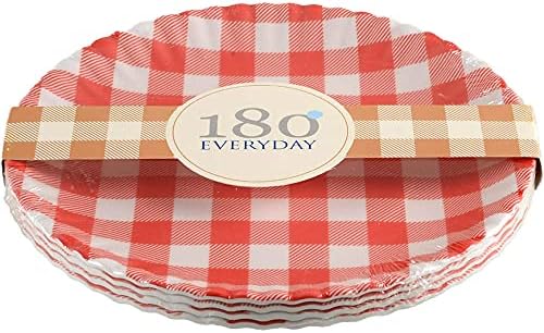 Durable Gingham Plates Set
