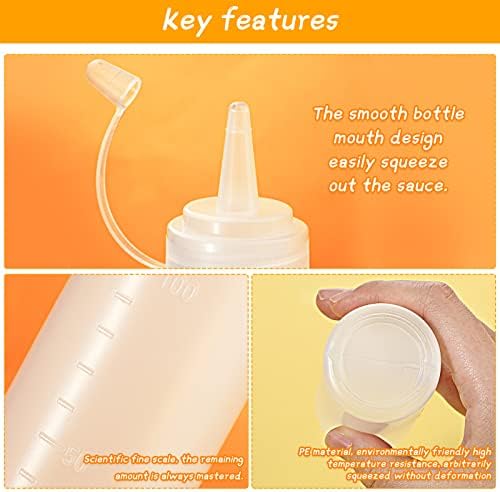 Perfect for Cooking 60pcs 4oz Squeeze Bottles Set