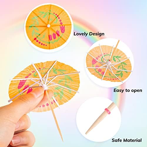 Umbrella Cocktail Picks Set