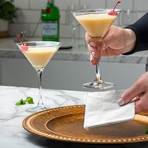 Rustic Design 500-Count White Cocktail Napkins for Bar Restaurant Use