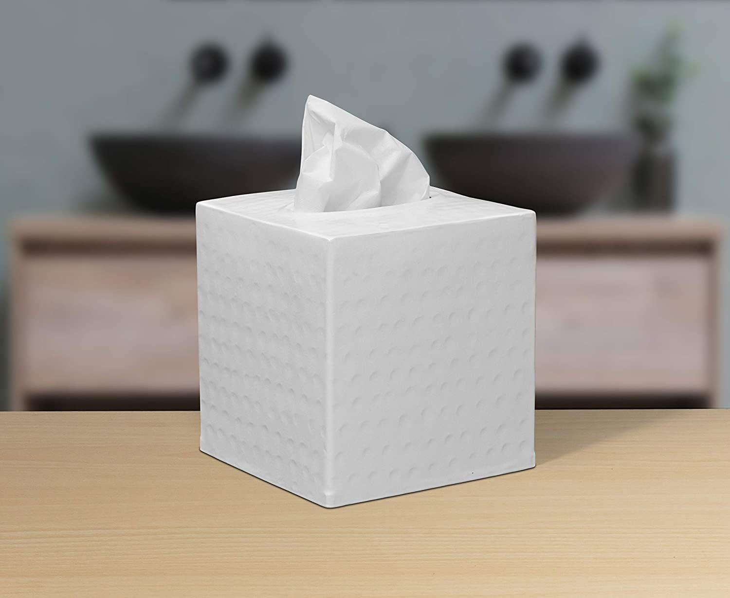 Beautiful Hand-Hammered Tissue Box Cover