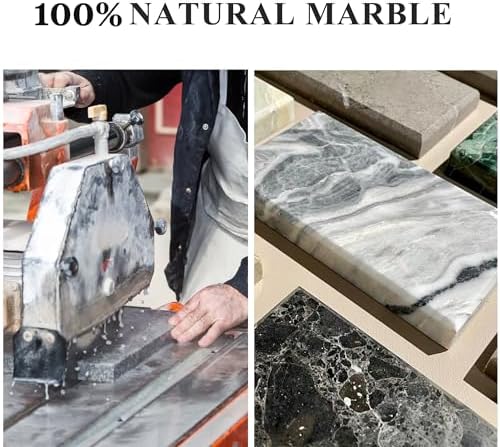 Elegant Real Natural Marble Vanity Tray Dark Green