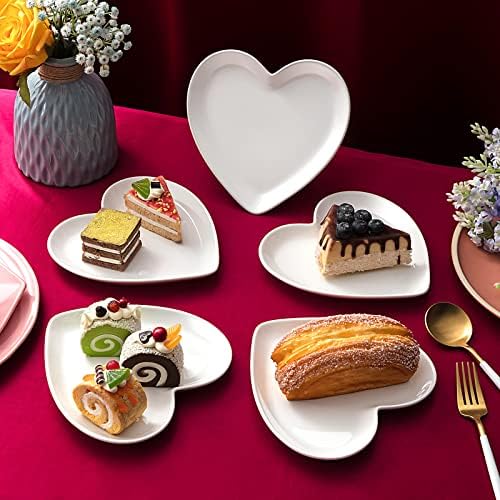 Adorable 12-Piece Heart Ceramic Plates forWeddings Greetings