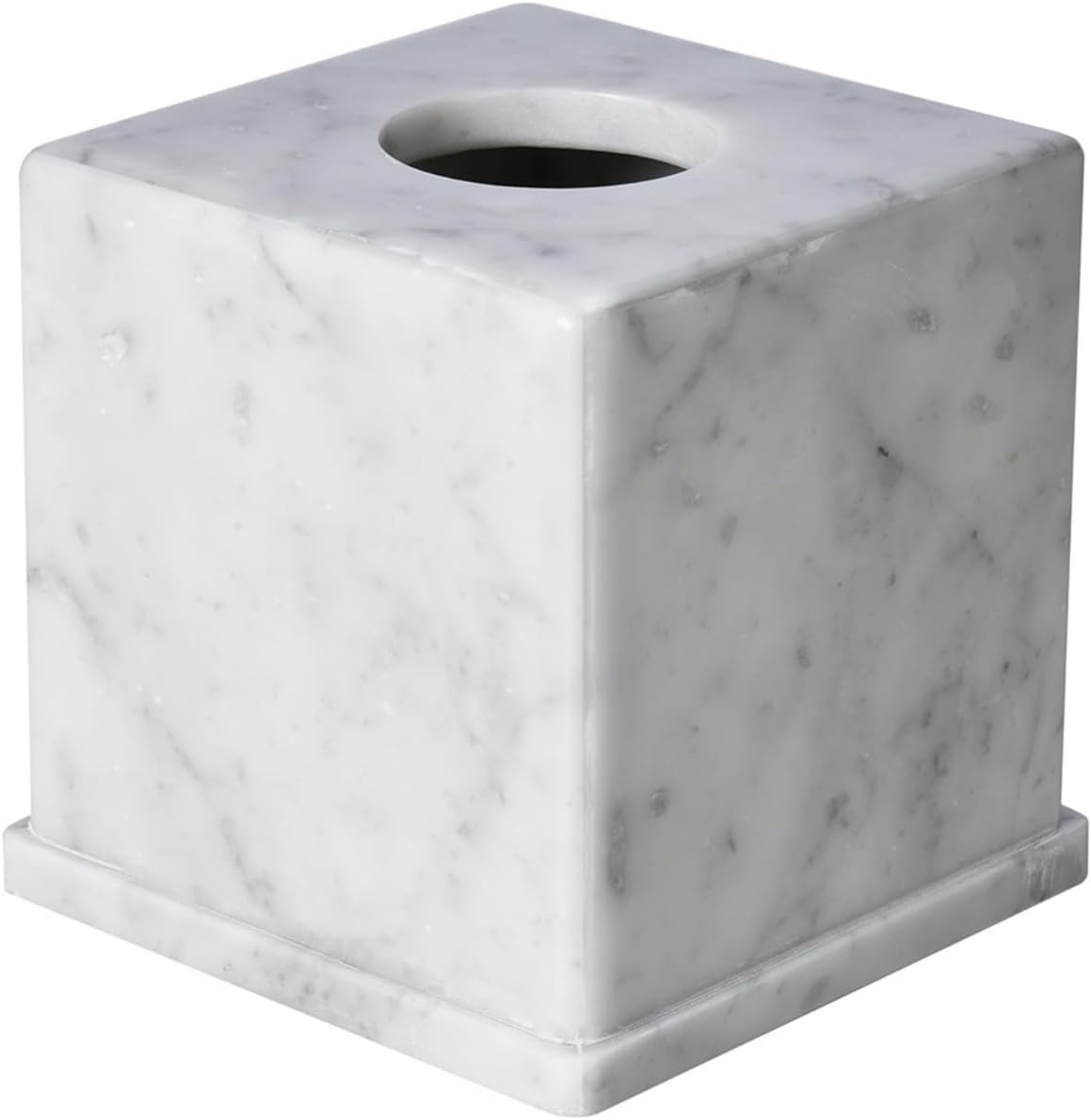 Natural Marble Tissue Box Cover Carrara White 6x6x57in Square Holder
