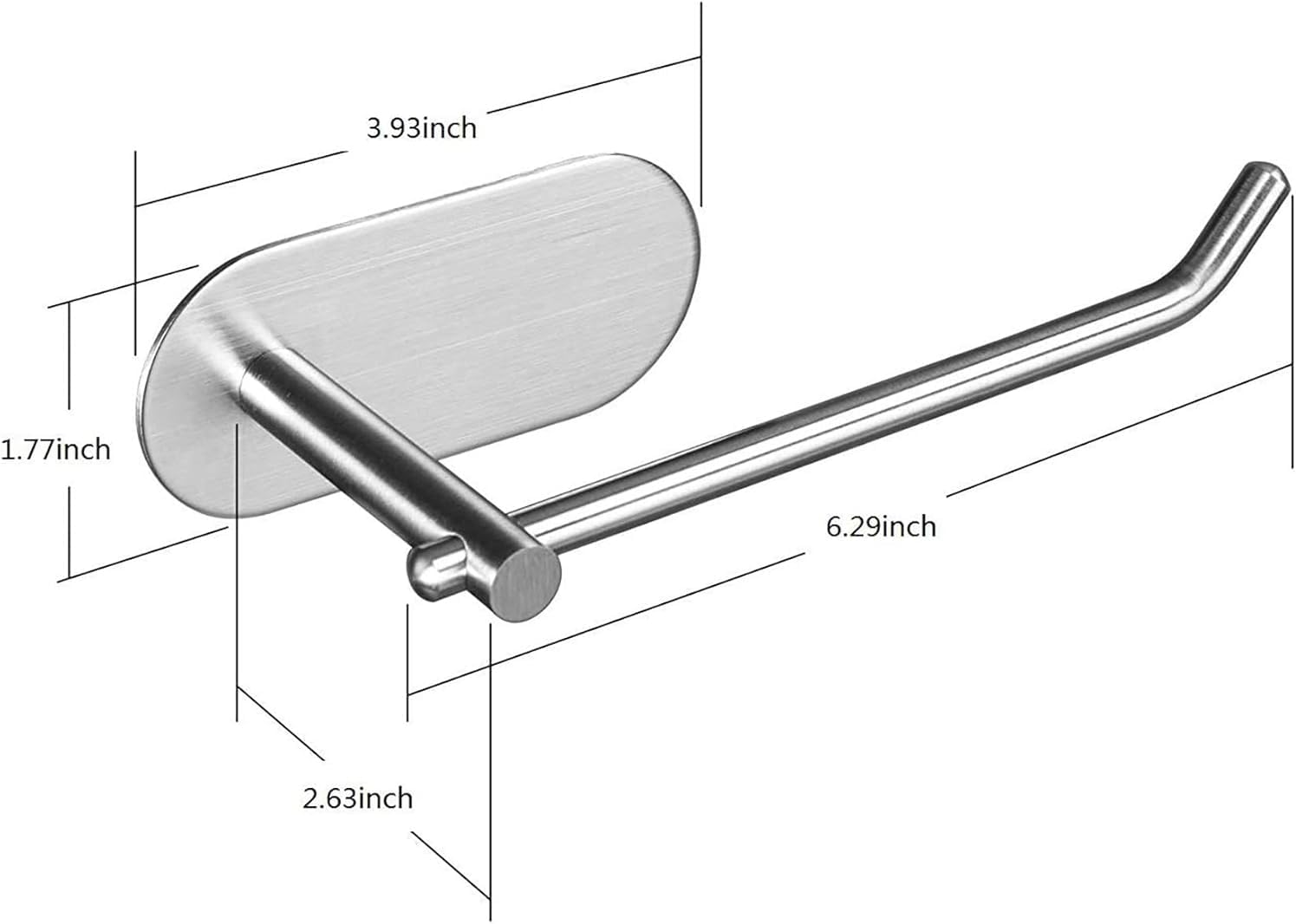 Toilet Paper Holder Rust-Resistant Stainless Steel Space-Saving Strong Track