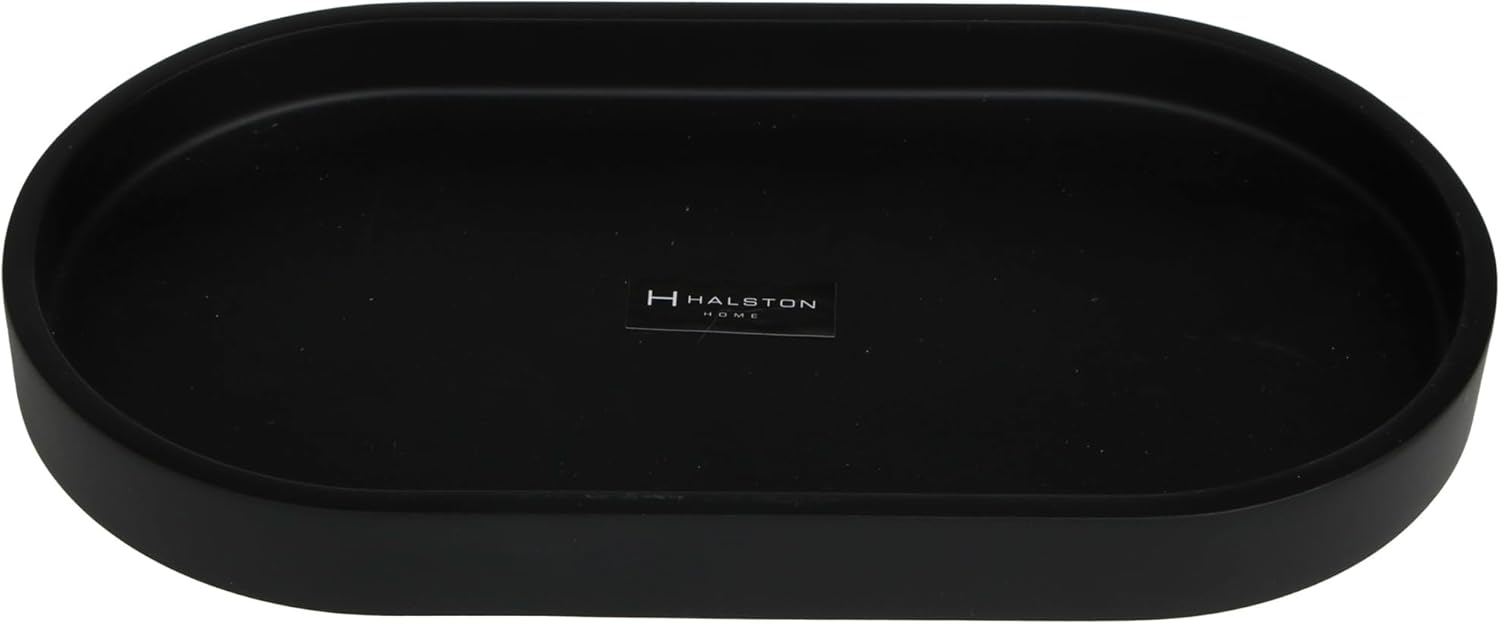 Elegant Black Resin Vanity Tray
