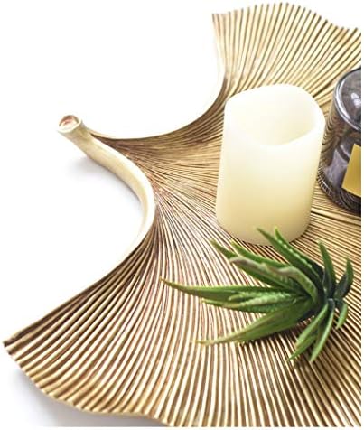 JAJKAFCL Gold Leaf Key Bowl Decor