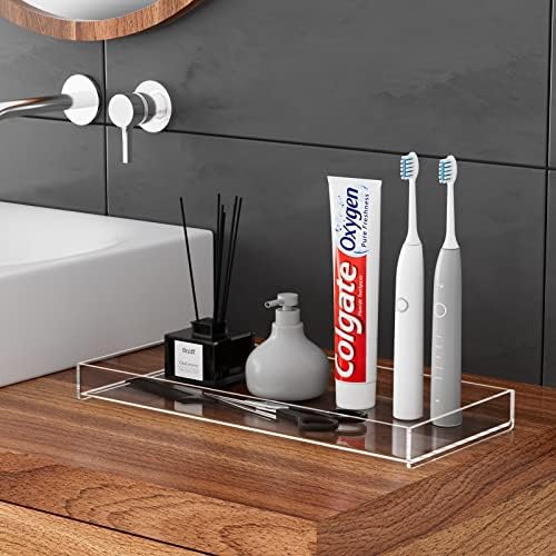 MaxGear Acrylic Vanity Tray 118 x 5 x 12 Inch Bathroom Organizer