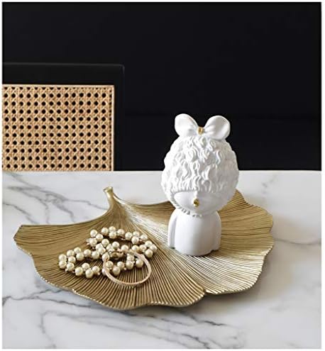 JAJKAFCL Gold Leaf Key Bowl Decor