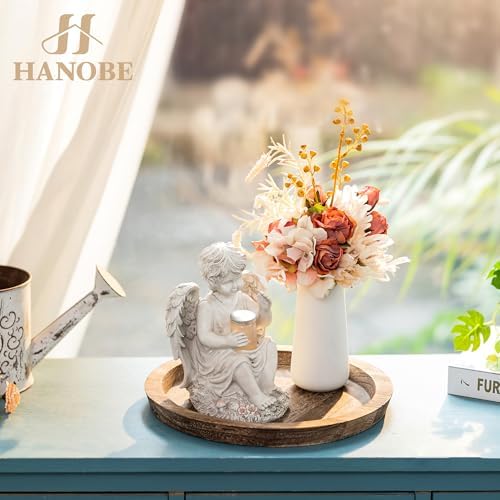 Hanobe Rustic Wooden Serving Tray Perfect for Gatherings