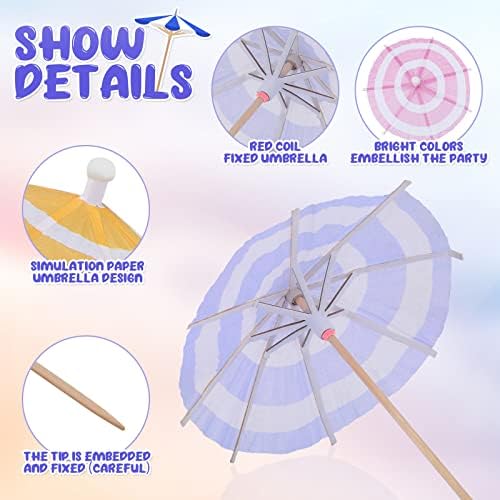 Chic 150-Piece Cocktail Umbrella Picks for Summer Parties