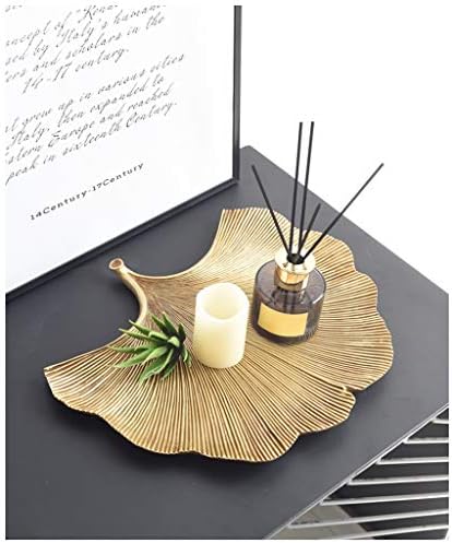 JAJKAFCL Gold Leaf Key Bowl Decor