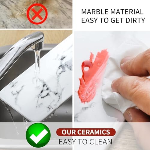 Stylish Bathroom Organizer with Marble Finish