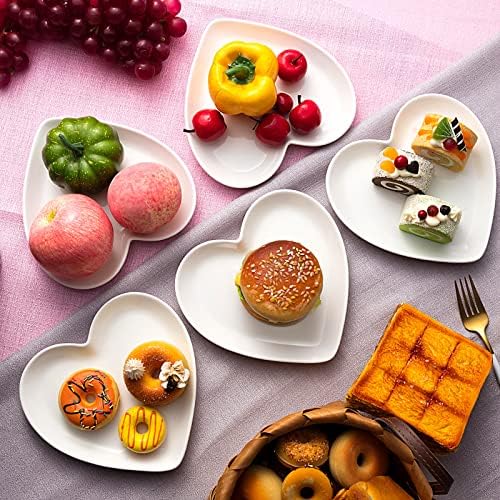 Adorable 12-Piece Heart Ceramic Plates forWeddings Greetings