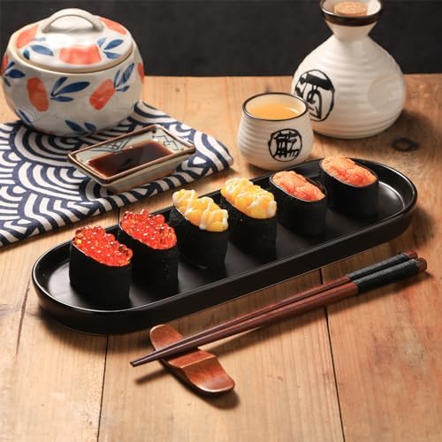 VanEnjoy Set of 2 Black Vanity Trays for Sink Counter Organization