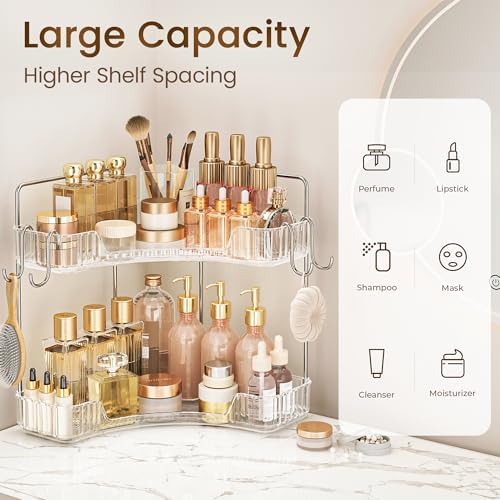 Kinkota 2-Tier Corner Bathroom Organizer Set