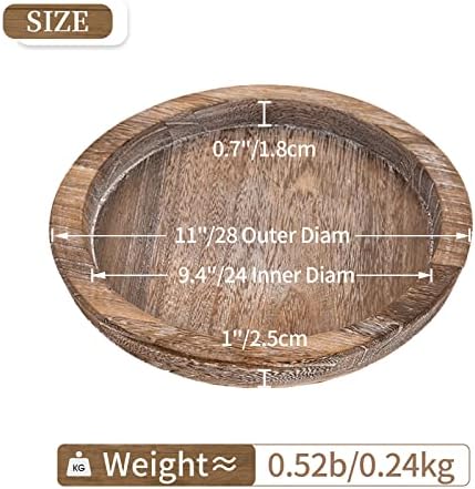 Hanobe Rustic Wooden Serving Tray Perfect for Gatherings