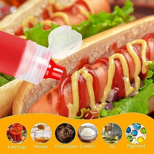 Raynag 8-Piece Honey Squeeze Bottle Set Reusable