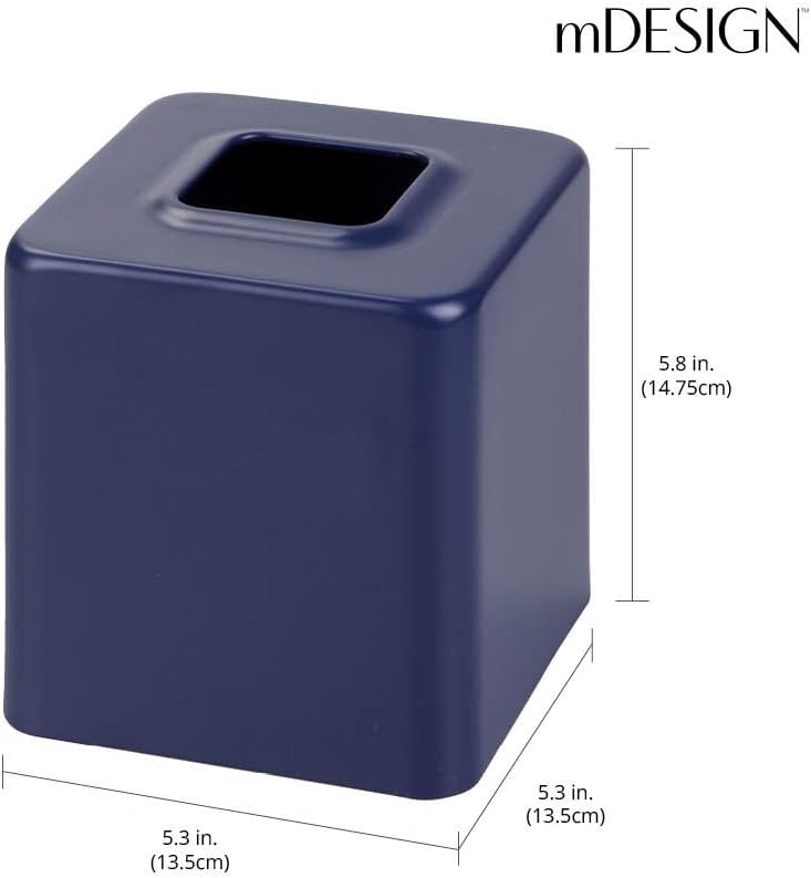 Sturdy Metal Square Tissue Box Cover - Modern Design for Bathroom Use