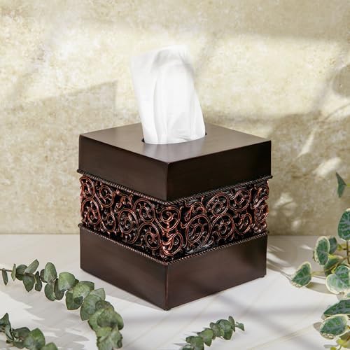 Essentra Home Bronze Tissue Cover for Bathroom Counter