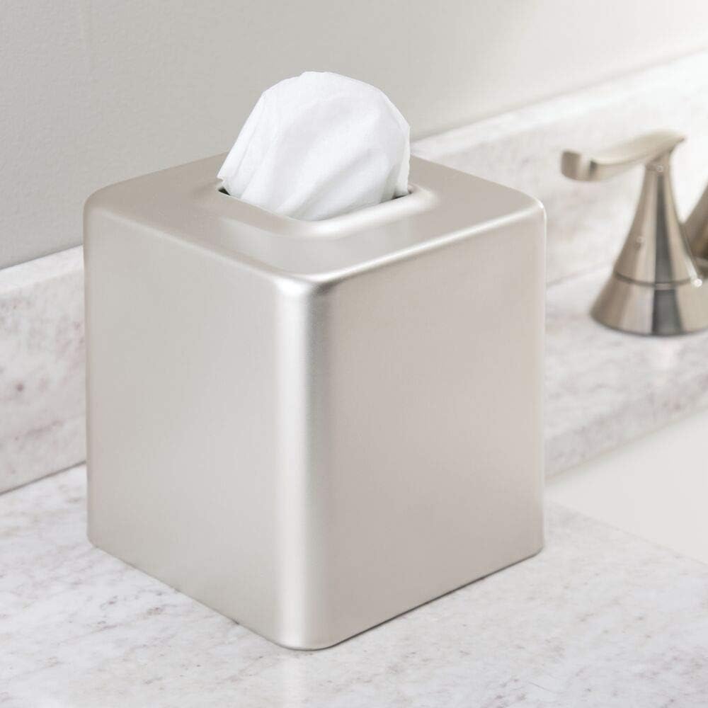 mDesign Steel Square Tissue Holder