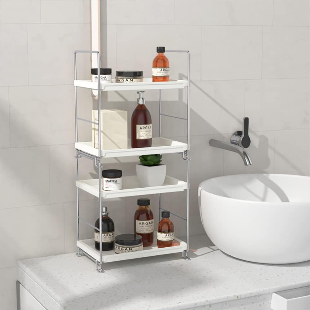 FSyueyun 2-Tier Sliver Bathroom Counter Organizer