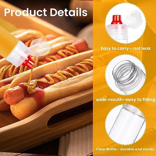 Raynag 8-Piece Honey Squeeze Bottle Set Reusable