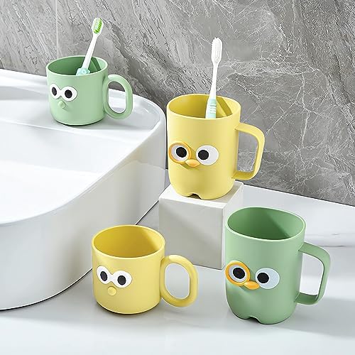 4-Piece Eco-Friendly cartoon Toothbrush Holders for Kids and Adults