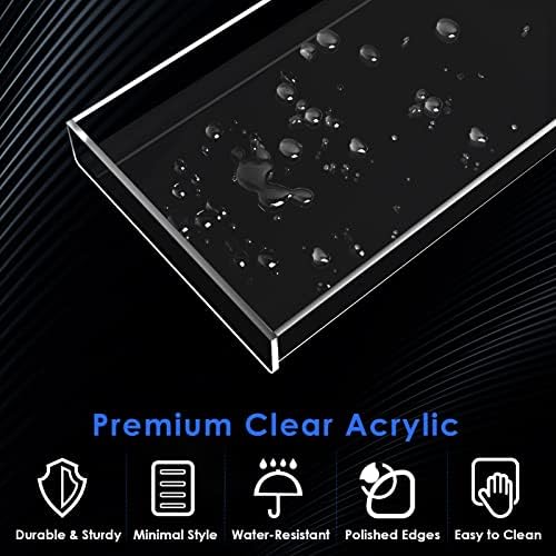 MaxGear Acrylic Vanity Tray 118 x 5 x 12 Inch Bathroom Organizer
