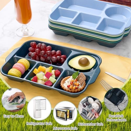 Pinkunn Retro 8-Piece 13 Divided Plates