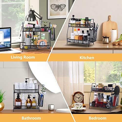 Bath Organizer 2-Tier Storage Tray for Countertops